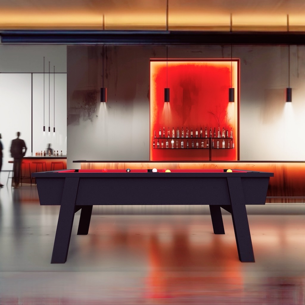 Billard 8-pool anglais CLUB 80 au bar d'un hotel de luxerouge